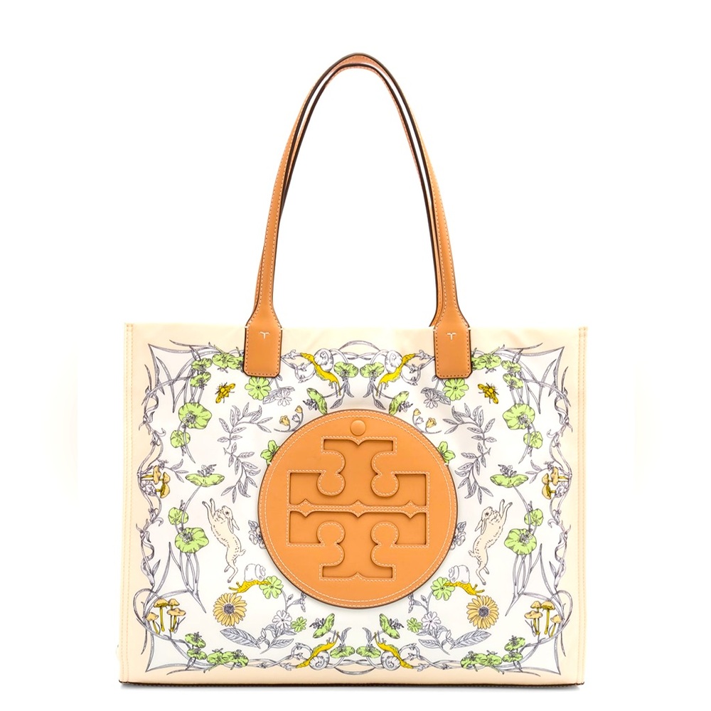 **Tory Burch "Ella" Tote Bag - Hot Air Balloon Print**